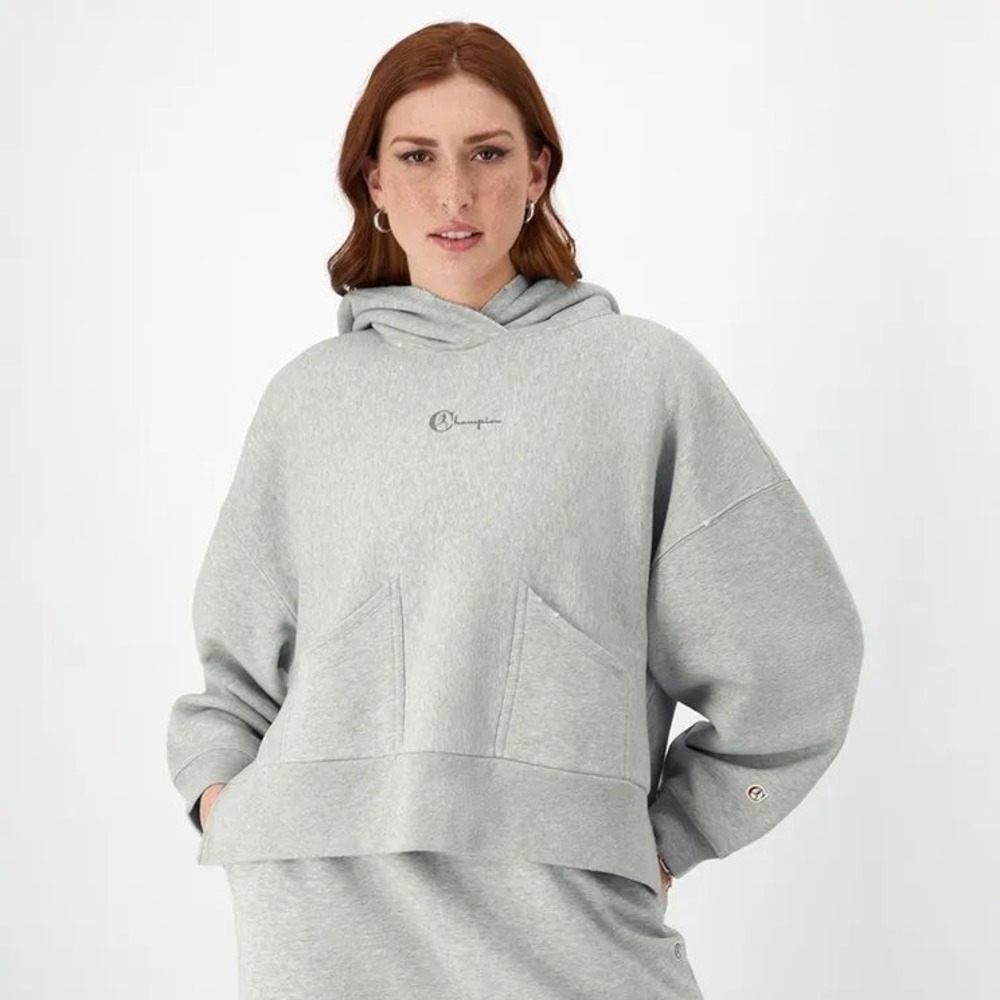 Champion Gray Reverse Weave Time Capsule Oversized Hoodie Sweatshirt‎ Small